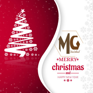 Merry Christmas tree celebration greeting card design